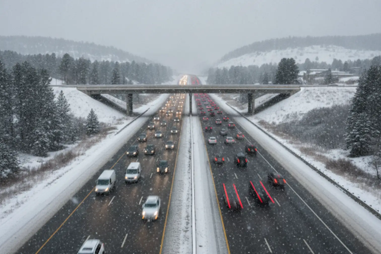 Snowy Conditions Make for Perilous Commute