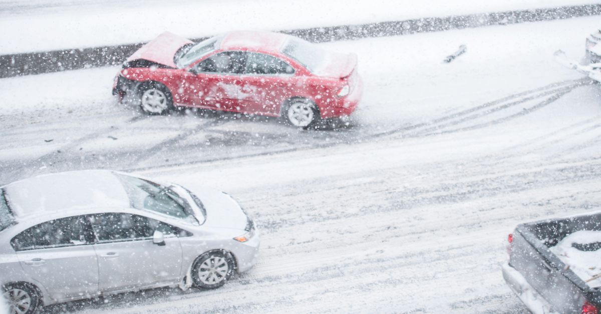 car accident in snow