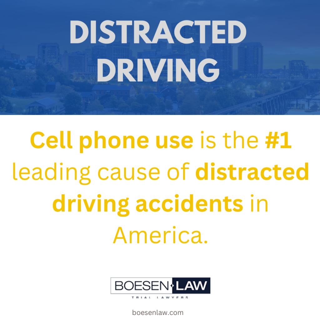 cell phone usage is the leading cause of distracted driving car accidents