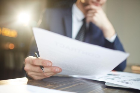 lawyer checking documents